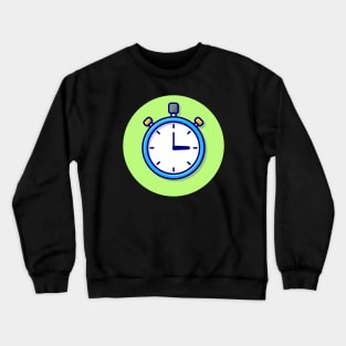 Stopwatch Timer Cartoon Vector Icon Illustration Crewneck Sweatshirt